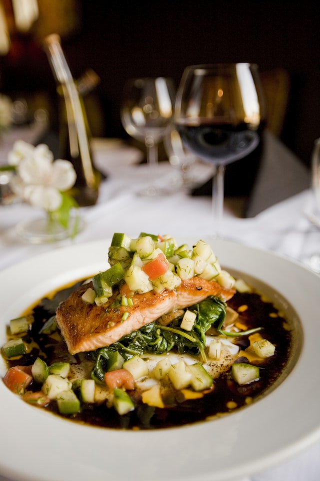 Grilled salmon